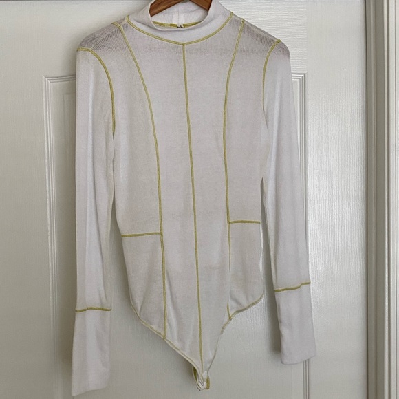 FreePeople white long sleeve body suit - L/G - Picture 1 of 4
